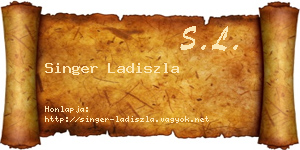 Singer Ladiszla névjegykártya